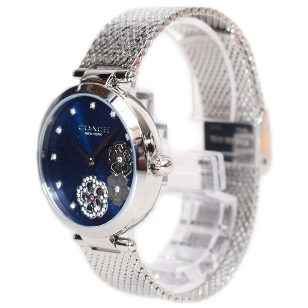 COACH】コーチ ステンレススチール 花柄 フラワー フローラル ライン