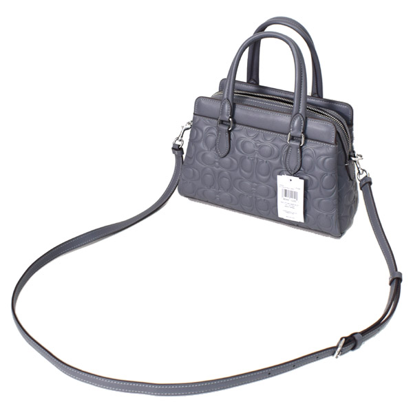 COACH】コーチ スムースレザー シグネチャー 型押し ダーシー キャリー