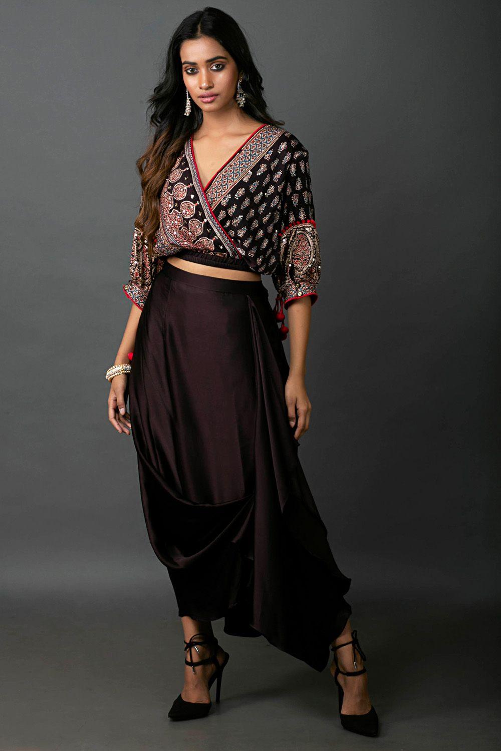 Buy Prahnaaya Soft Satin silk, modal satin Handwork with gold