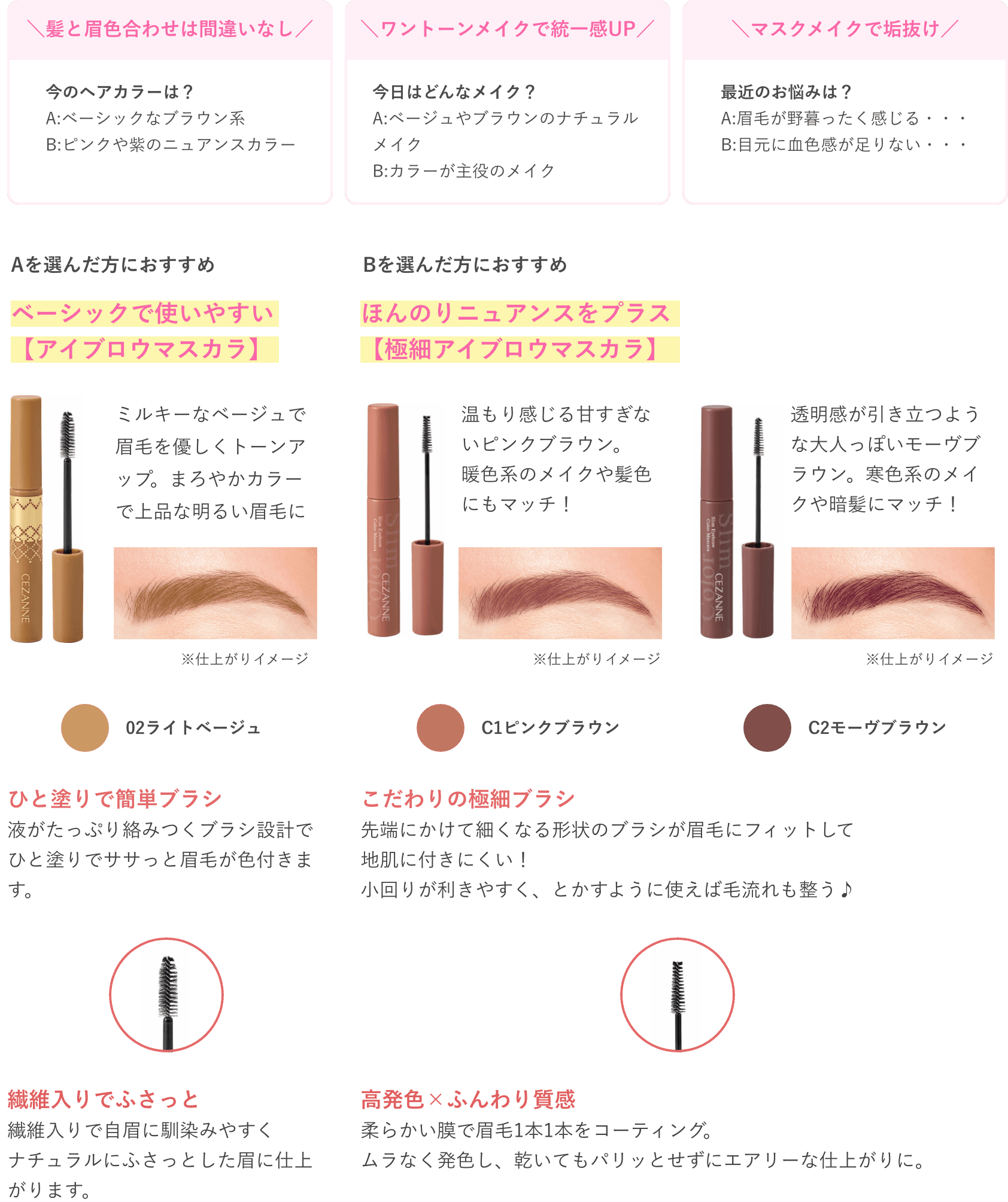 ニュアンス眉仕上げ♡質感・カラーで選べるアイブロウマスカラ新登場