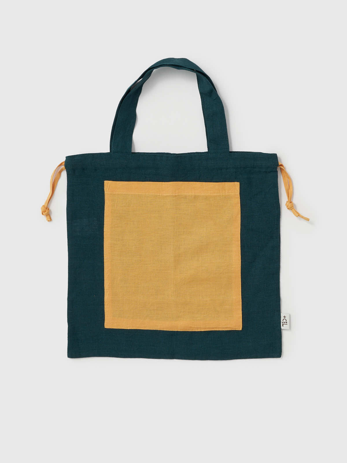 I＆FリネンバッグM グリーン×イエロー | セルホームプロダクツ | ＋CEL