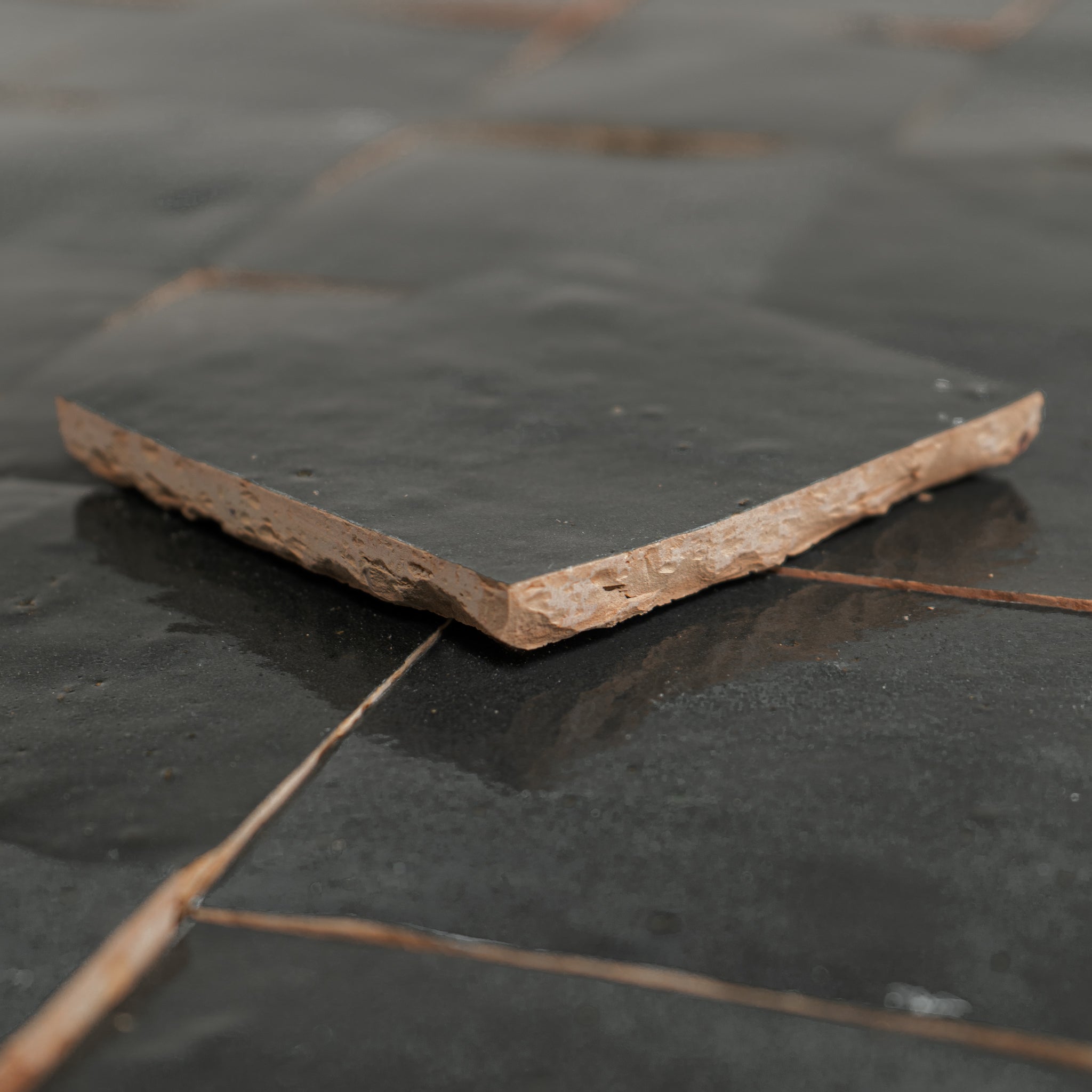 Handmade Moroccan Zellige 4x4 Rusted Anchor Terracotta Tile