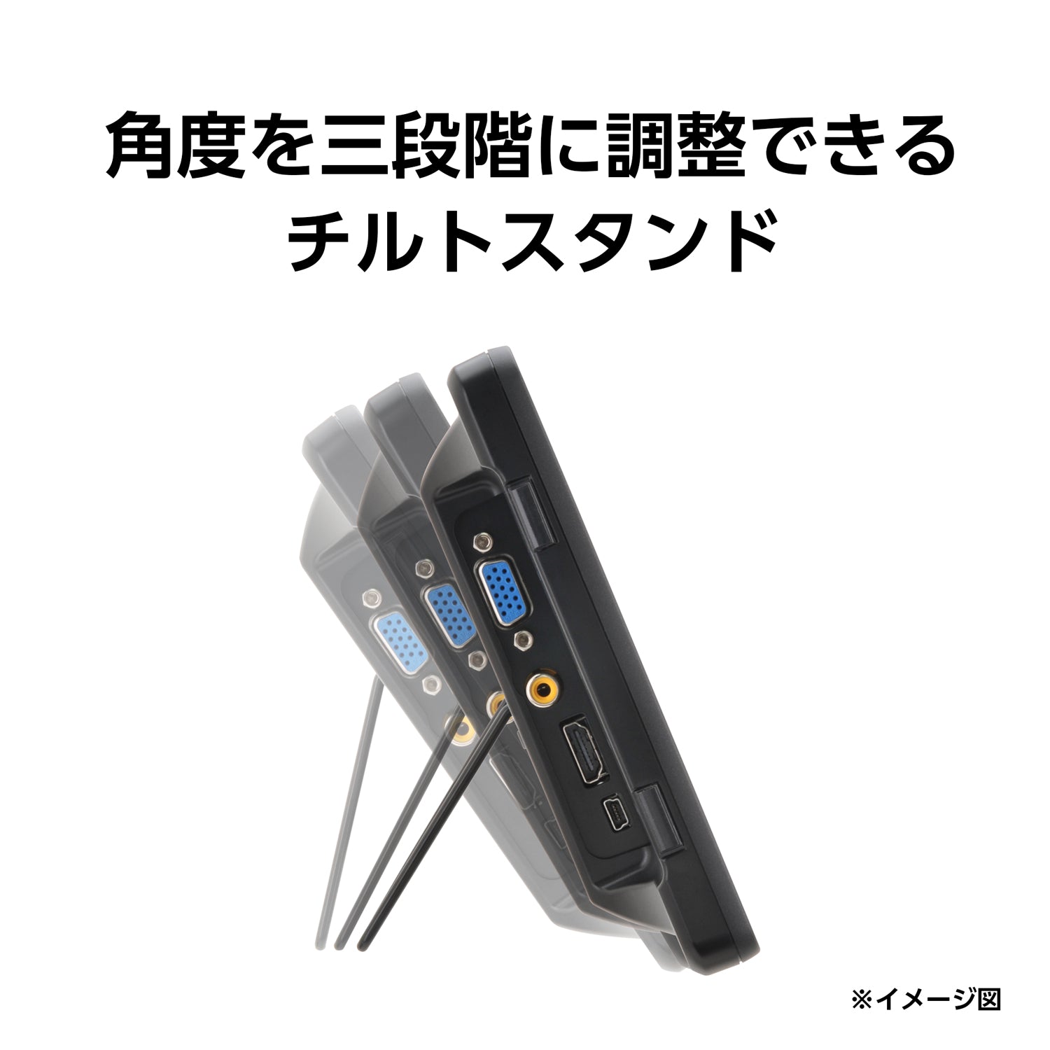 8インチHDMIマルチ モニター plus one HDMI （ブラック） [ LCD