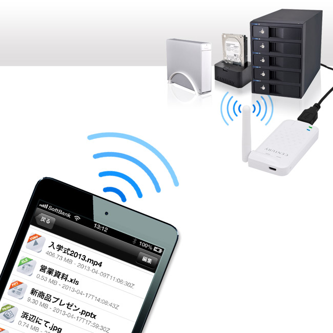 外付けUSB-HDDをWi-Fi化するアダプター『USB HDD活かしてWi-Fi』発売