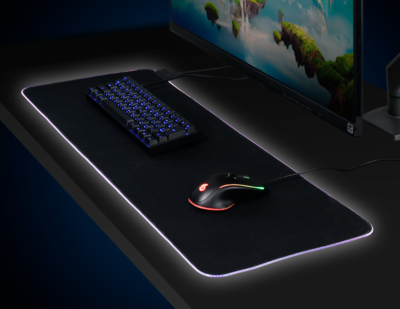 RGB 大型ゲーミングマウスパッド CRC-GMP800 - RACEN -ゲーミング