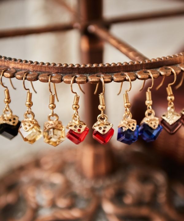 チェコガラスカットガラスピアス(RED): 『欧州航路』