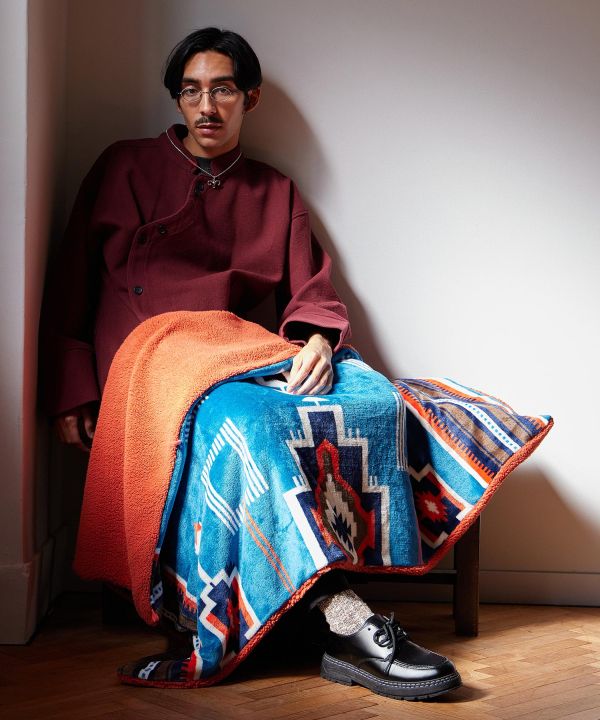 裏ボア】ブランケット M《NOMADY》(NATURAL): 『チャイハネ』公式通販