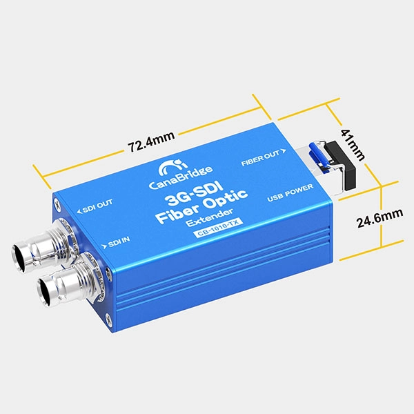 3G-SDI Fiber Optic Extender | CB-1010-TX / RX | CanaBridge