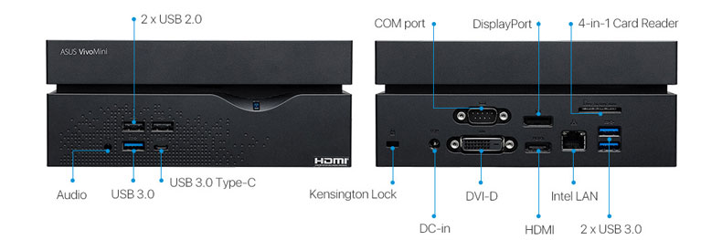 ASUS VivoMini VC66 Compact Mini PC with Optical Drive