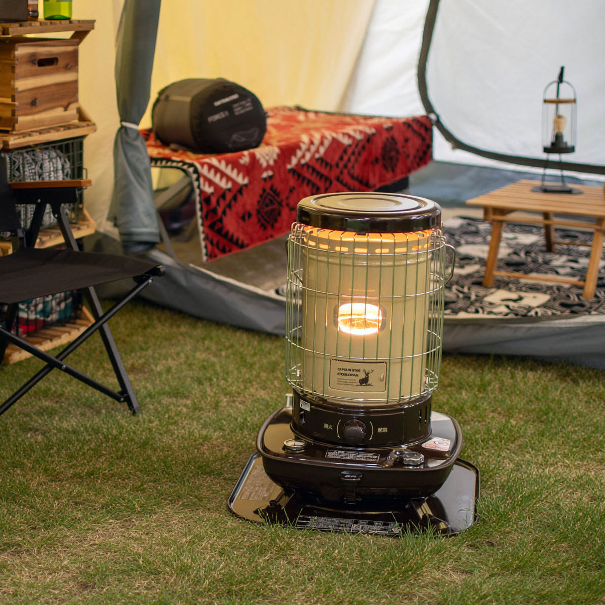 キャプテンスタッグ×コロナ 石油ストーブSL-51CS-CT（ベージュ