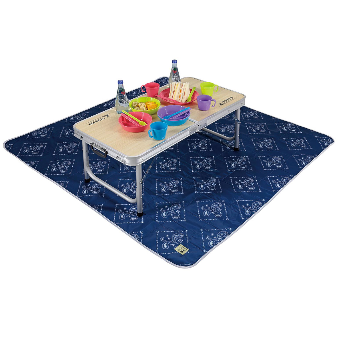 ジャストサイズ レジャーシートが入る トランクテーブル 90×45cm