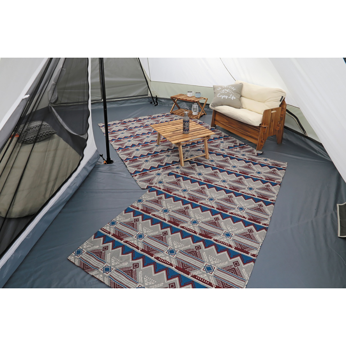 CSネイティブ ラグ1820(グレー) - アウトドア・キャンプ用品