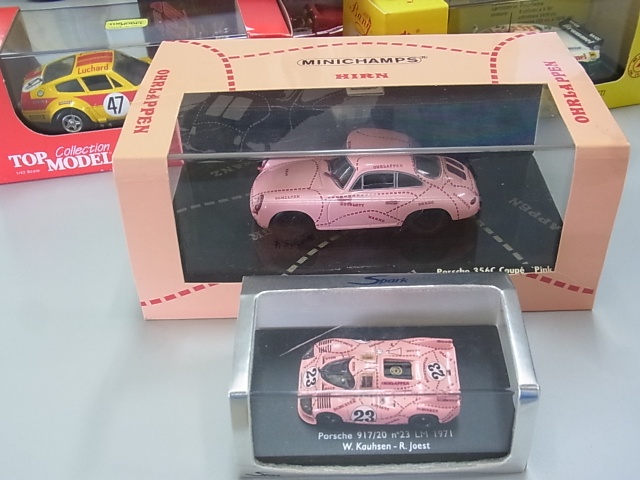 ミニカー買取実績】ミニチャンプス 1/43 ポルシェピンクピッグや