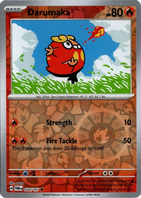 ダルマッカ 海外版 英語版 リバホロ Darumaka - 034/167 -【Card Chicken】