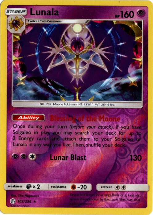 ルナアーラ 海外版 英語版 リバホロ Lunala - 102/236 -【Card Chicken】