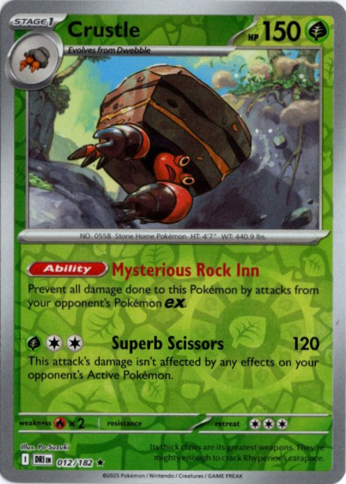 イワパレス 海外版 英語版 リバホロ Crustle - 012/182 -【Card Chicken】