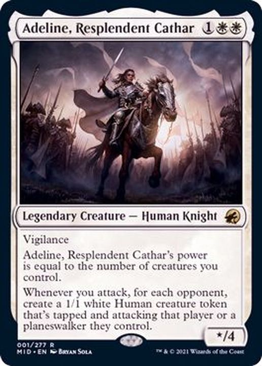 FOIL)輝かしい聖戦士、エーデリン/Adeline, Resplendent Cathar《英語