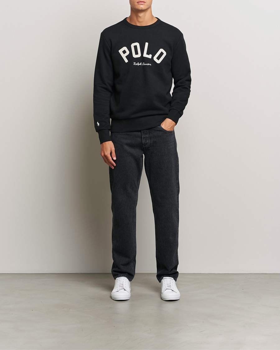 Polo Ralph Lauren RL Varsity Sweatshirt Polo Black at CareOfCarl.com
