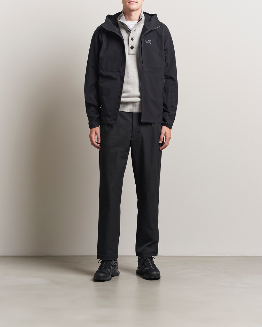 Arc'teryx Gamma Lightweight Softshell Hooded Jacket Black at