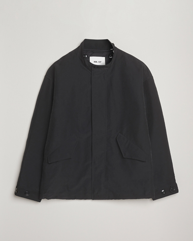 Auralee Washed Silk Chambray Blouson Black at CareOfCarl.com