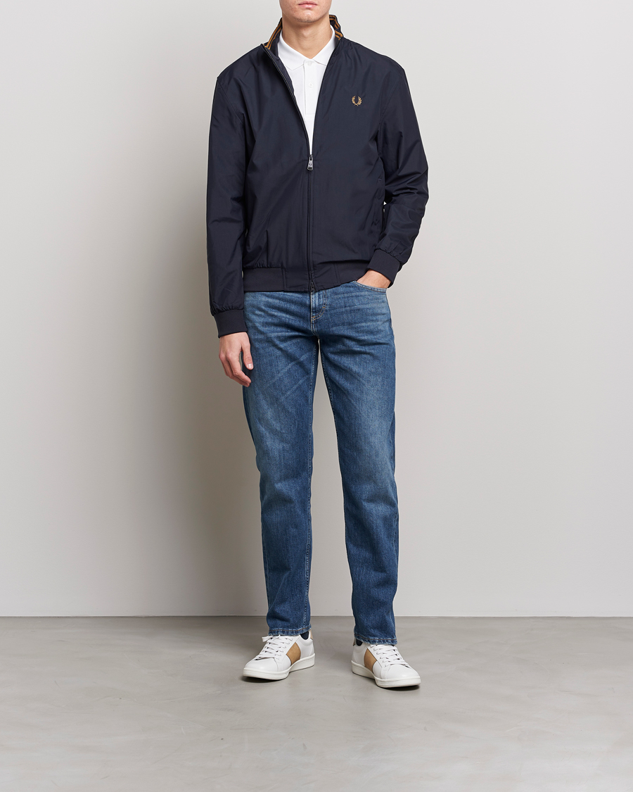 Fred Perry Brentham Jacket Navy | Man - CareOfCarl.nl