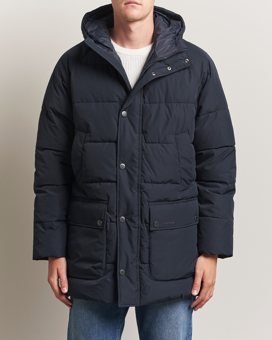 Barbour Lifestyle Hooded Bedale Puffer Jacket Dark Navy | Herr