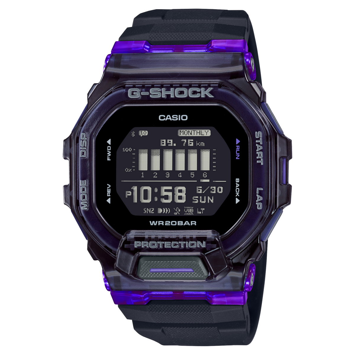 GBD200SM-1A6 | Transparent Purple Move Watch - G-SHOCK | CASIO