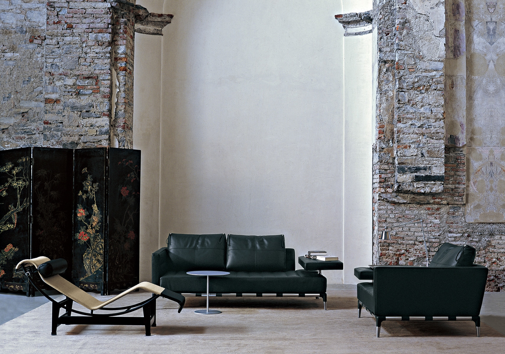 Cassina（カッシーナ）241-21 PRIVE 1人掛ロングシート 黒革（13X606