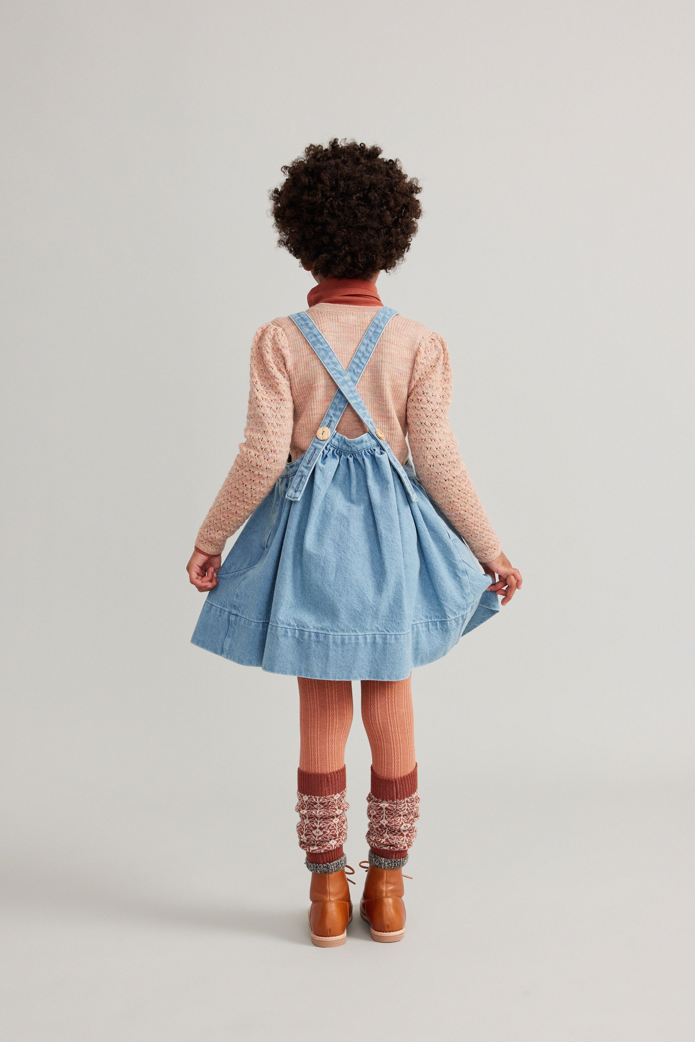 Soor Ploom Eloise Pinafore - Light Denim – Casp Baby Mommy & Me