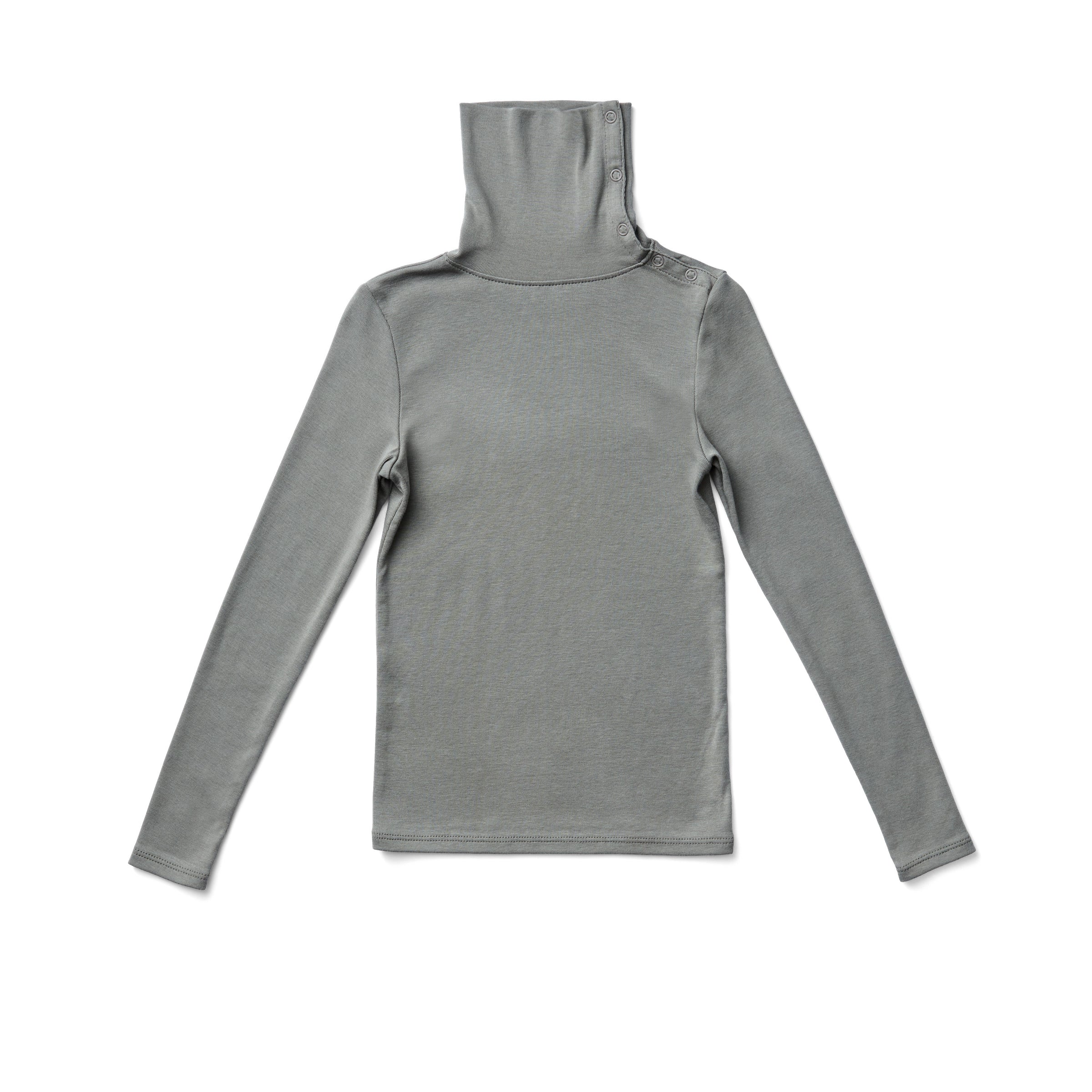 Soor Ploom Long Sleeve Snap Turtleneck - Eucalyptus – Casp Baby