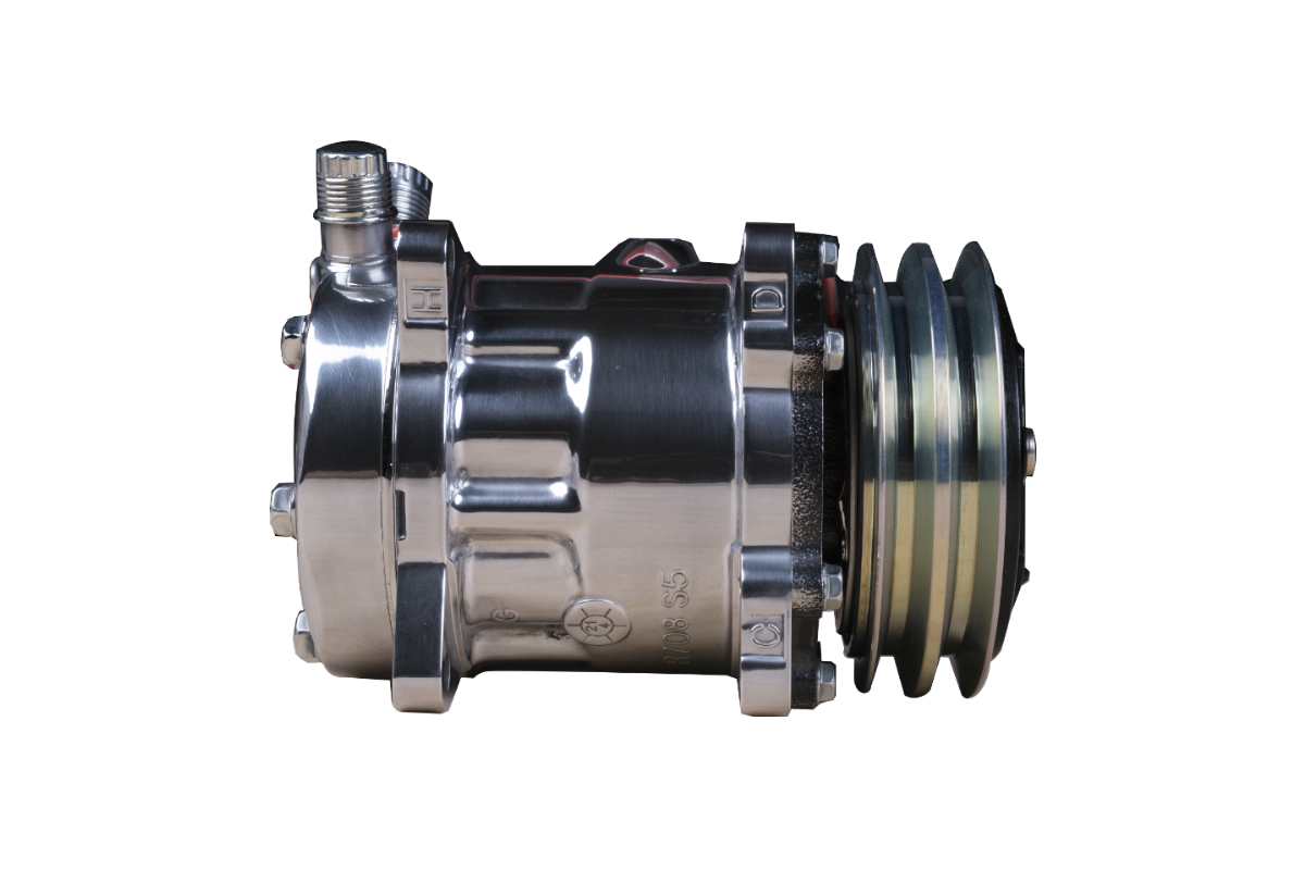 Sanden Double V-Groove A/C Compressor 134a Top Ports - SD-7