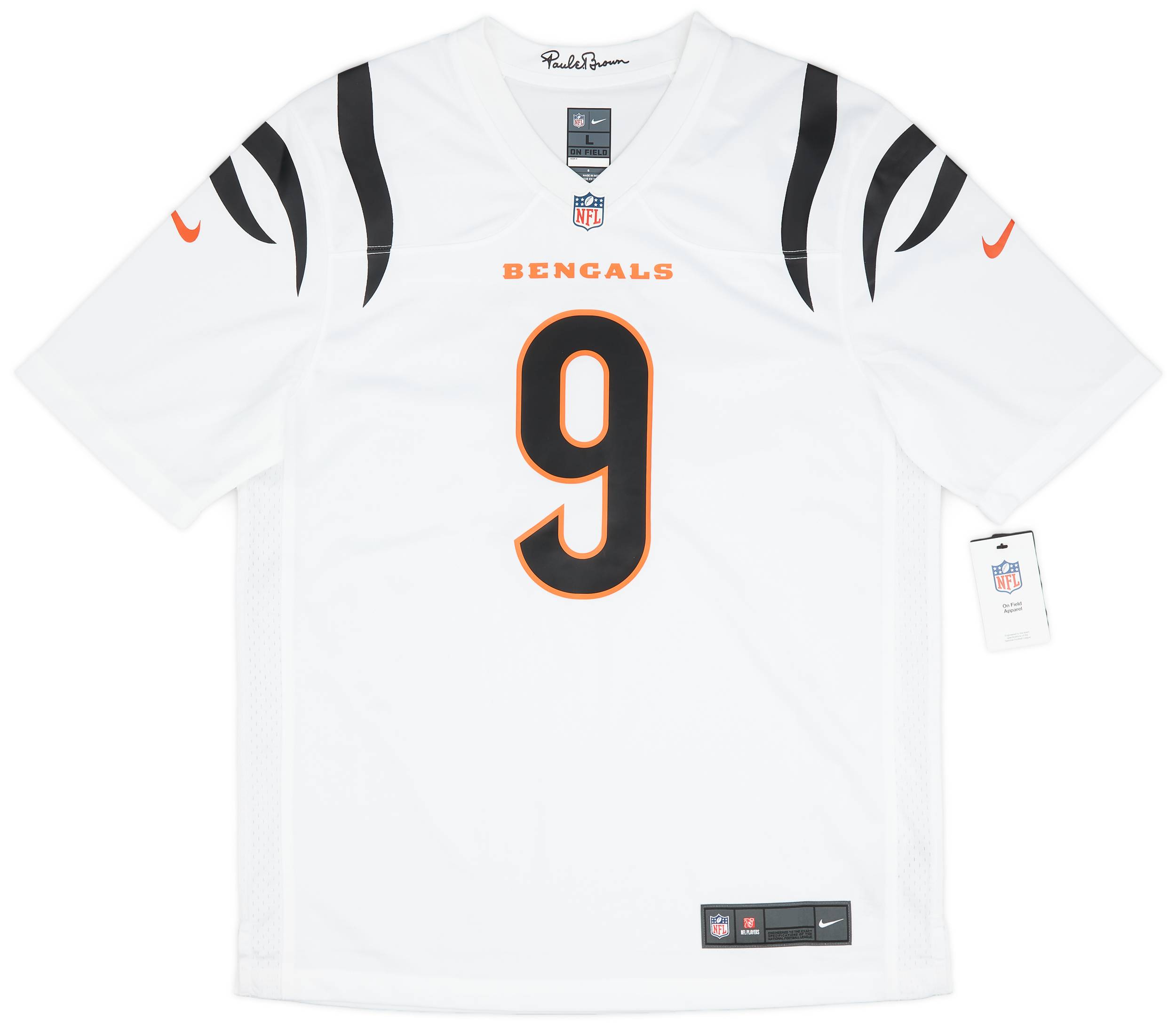 2021-23 Cincinnati Bengals Burrow #9 Nike Game Away Jersey (L)