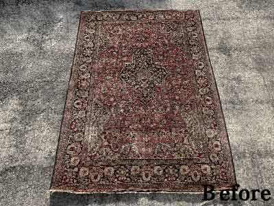 大阪府 Y様 (ペルシャ絨毯：クリーニング、染み取り＆色付け、その他