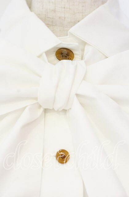 ヴィヴィアンウエストウッド 中古 / ボウタイブラウス 2 ホワイト O-25