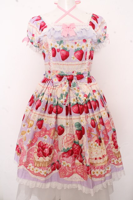 Angelic Pretty / Strawberry Whipミニ袖ワンピース O-23-09-30-1050