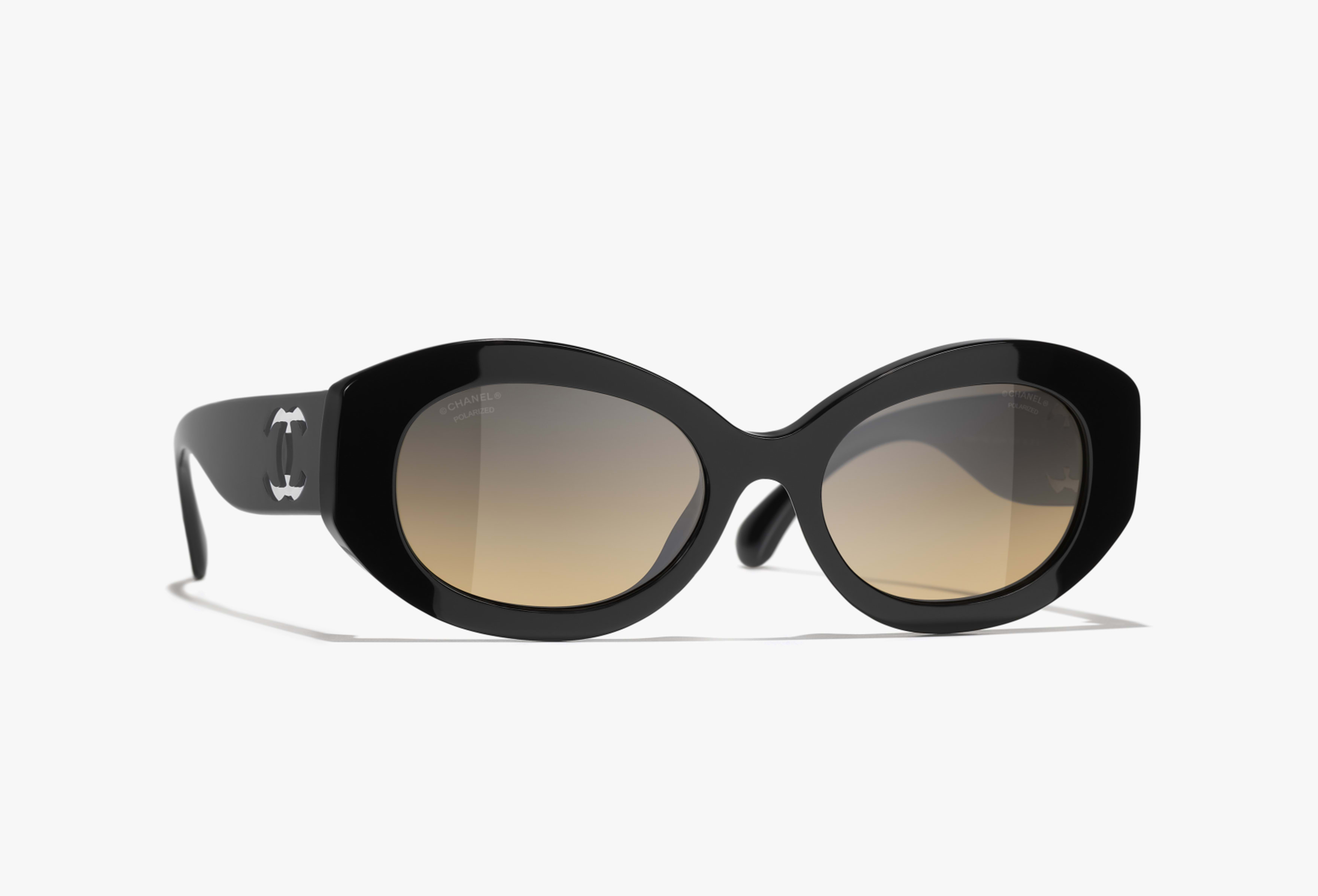 CHANEL サングラス: オーバル シェイプ サングラス, アセテート