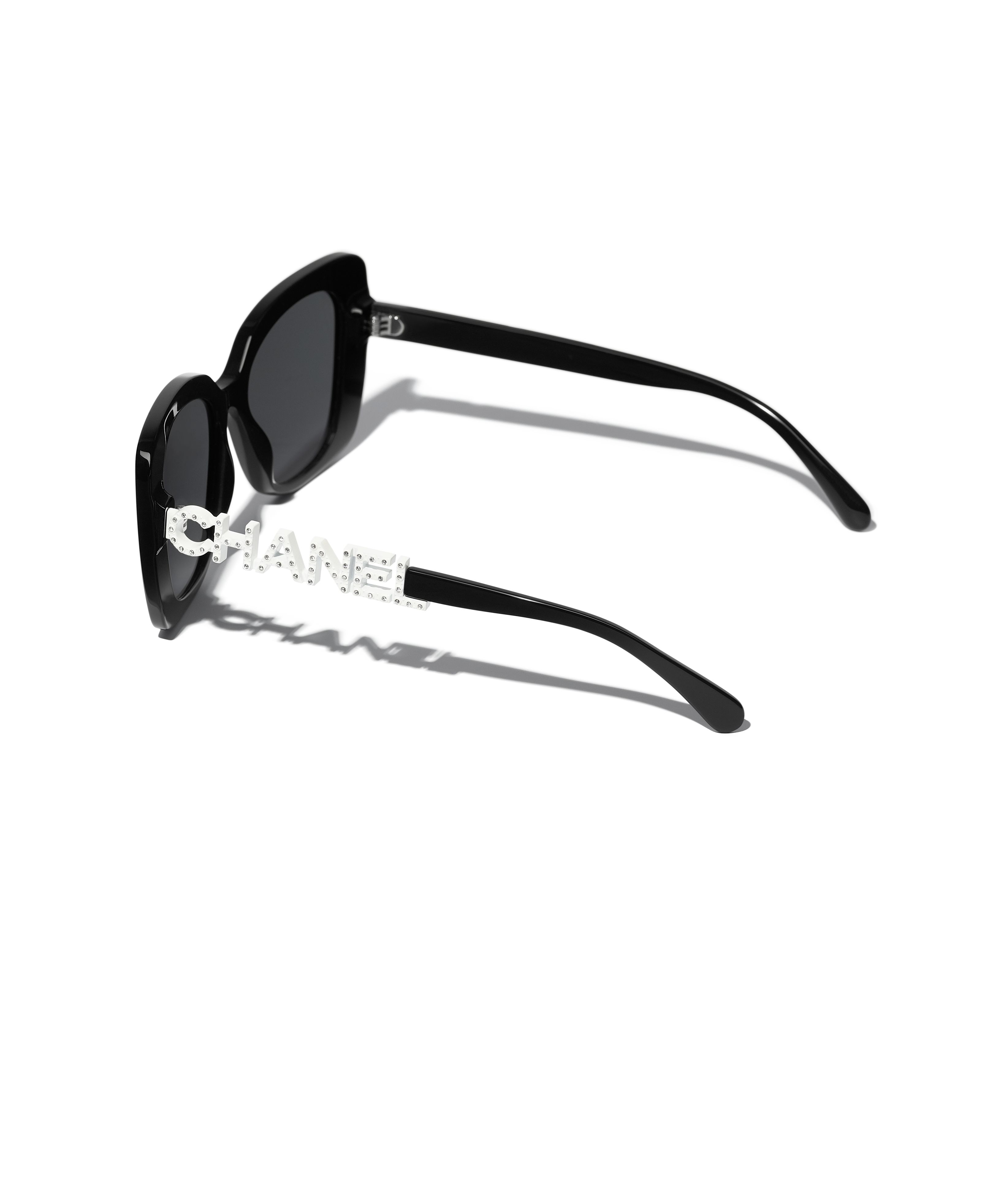 CHANEL Sunglasses: Square Sunglasses, acetate & strass — Fashion