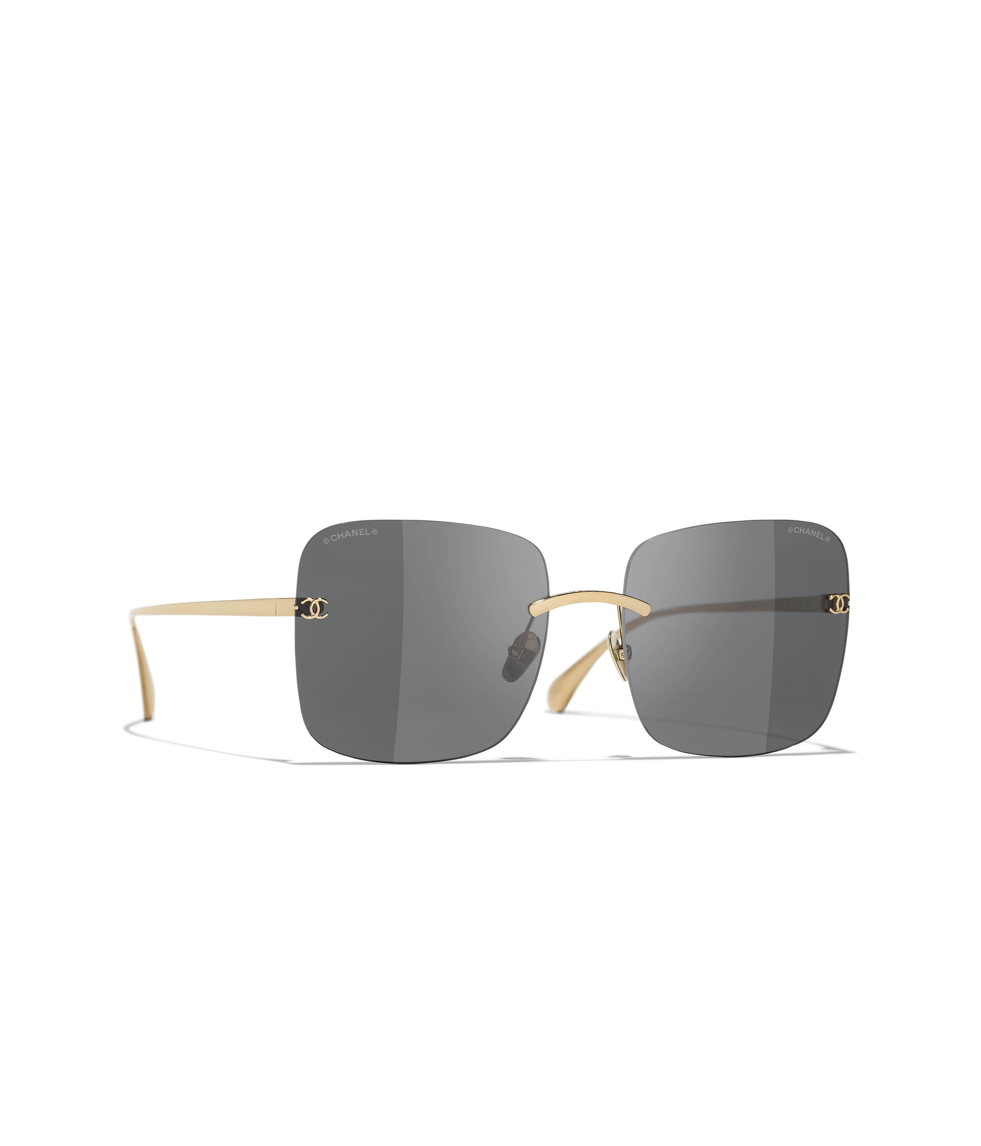 CHANEL Sunglasses: Square Sunglasses, titanium — Fashion | CHANEL