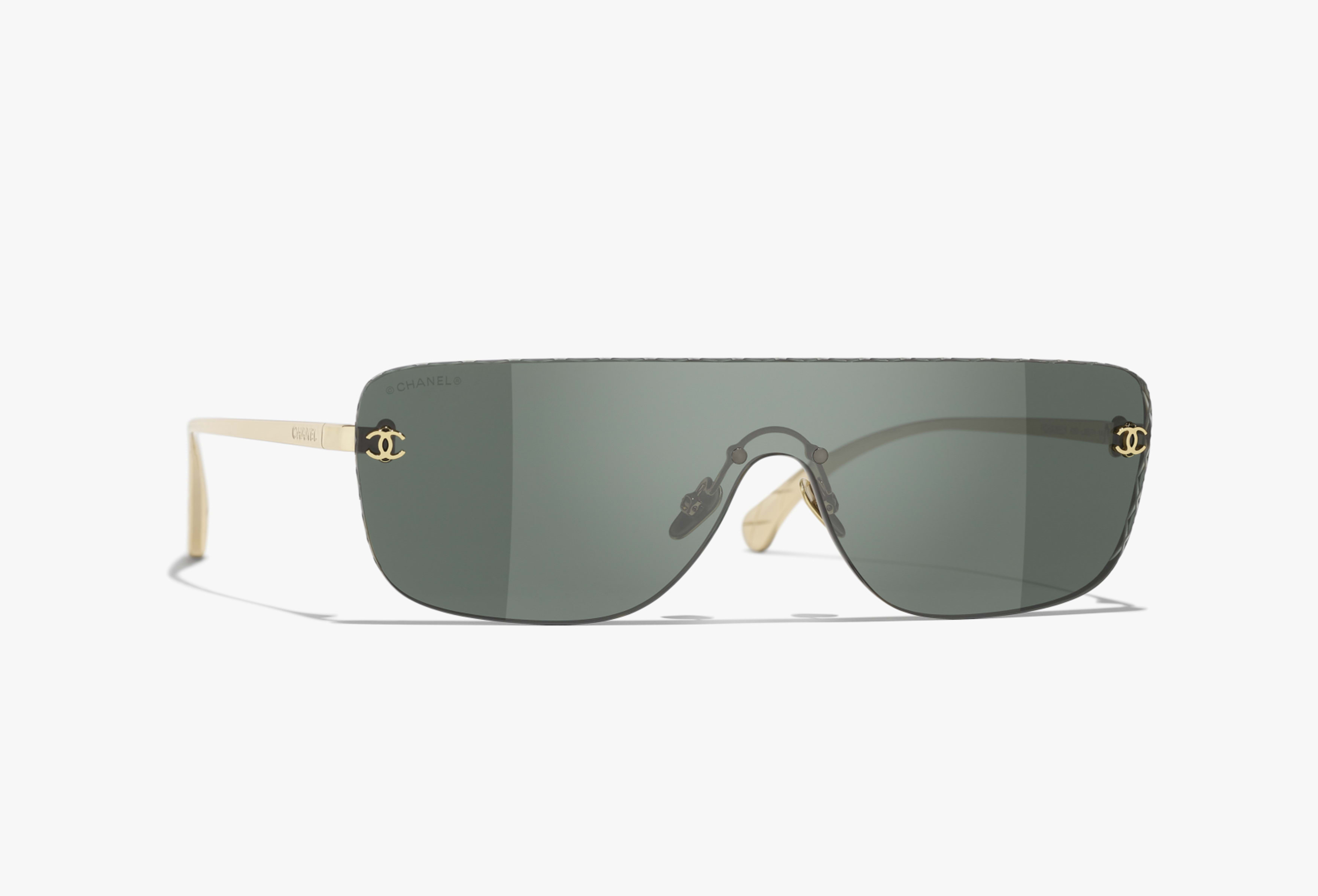 CHANEL サングラス: シールド シェイプ サングラス, メタル 4293