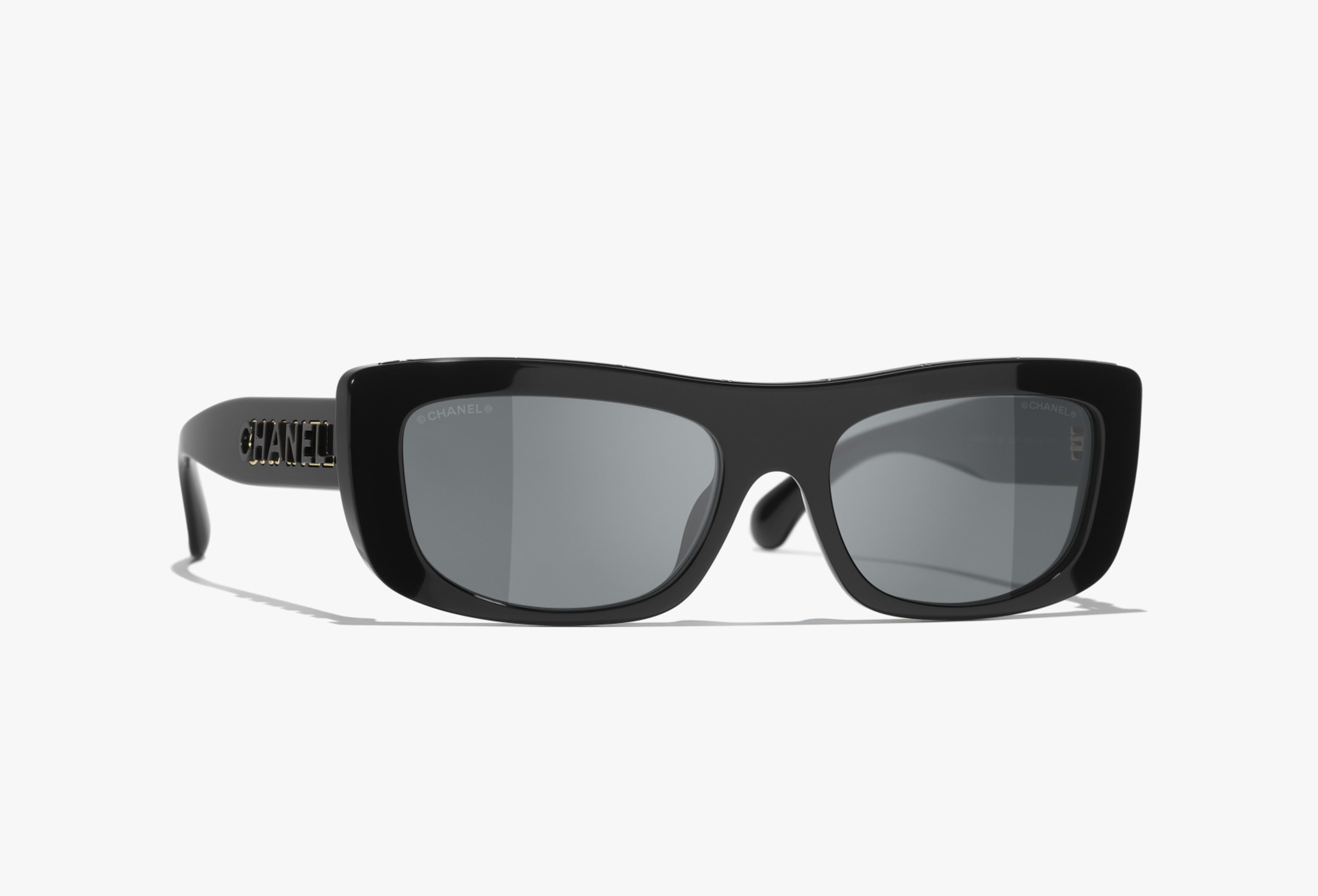 CHANEL サングラス: レクタングル シェイプ サングラス, アセテート