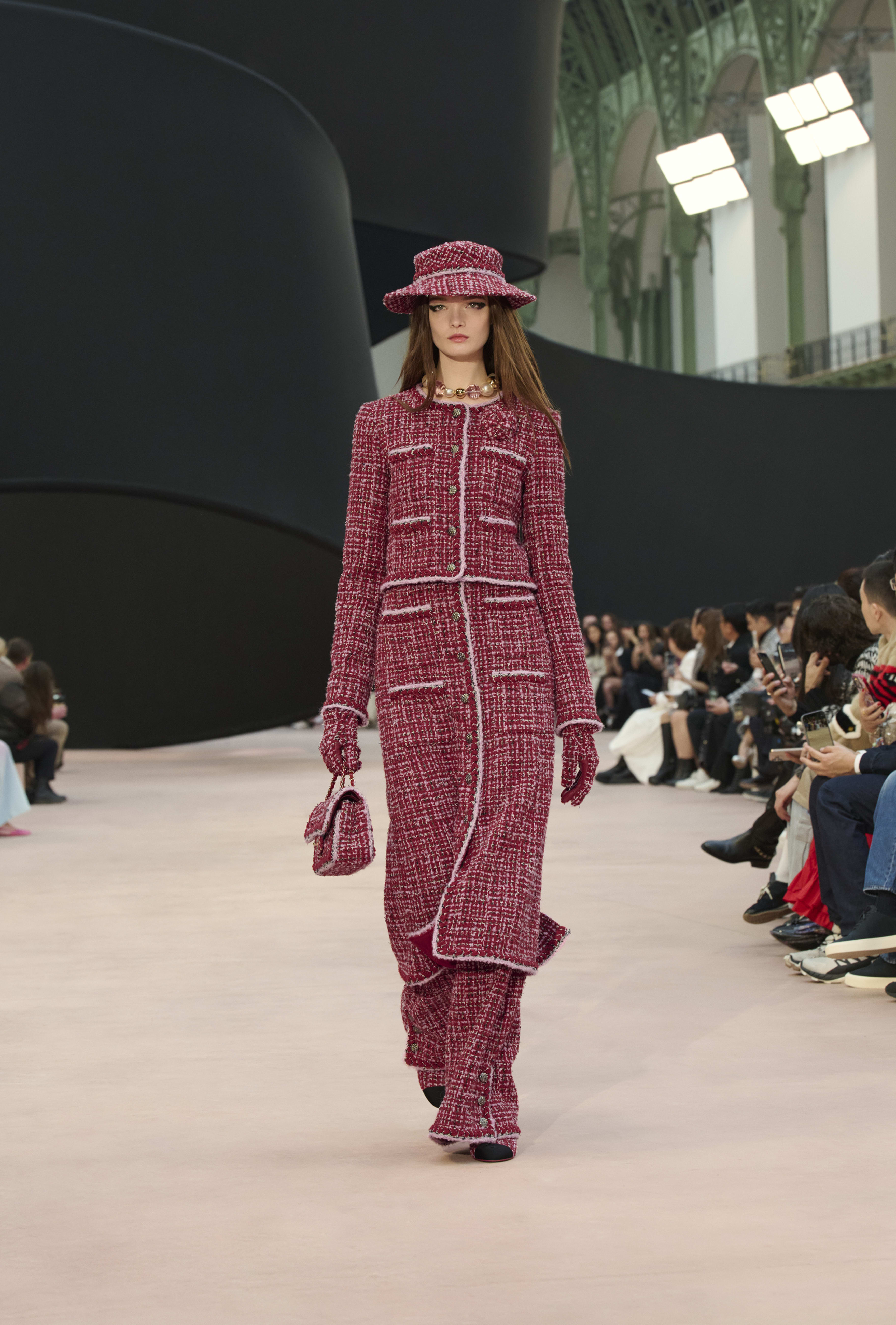 スリングバック シューズ - ツイード & グログラン、レッド、ピンク