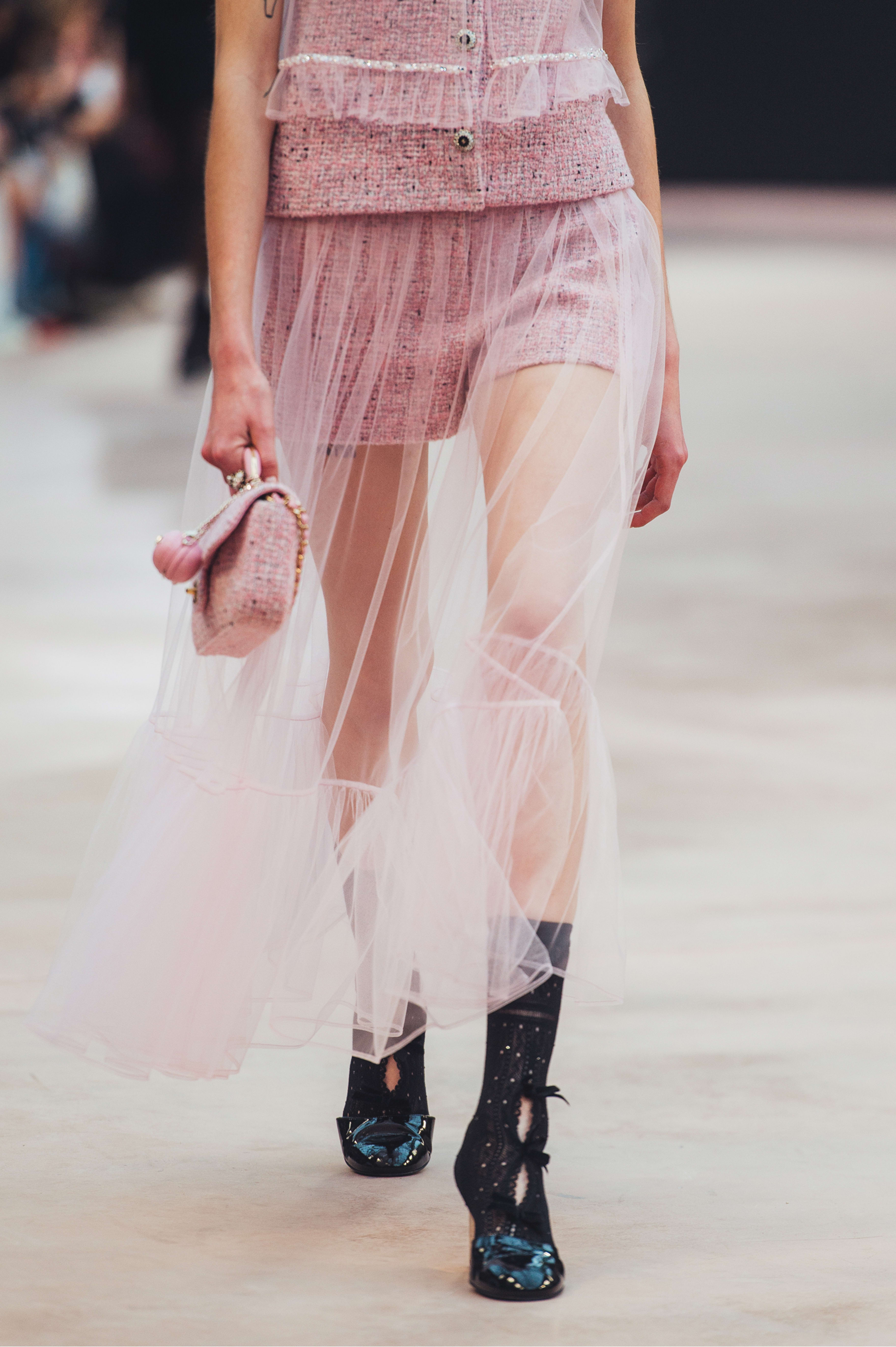 ショート パンツ - ツイード、ピンク、ブラック & ホワイト