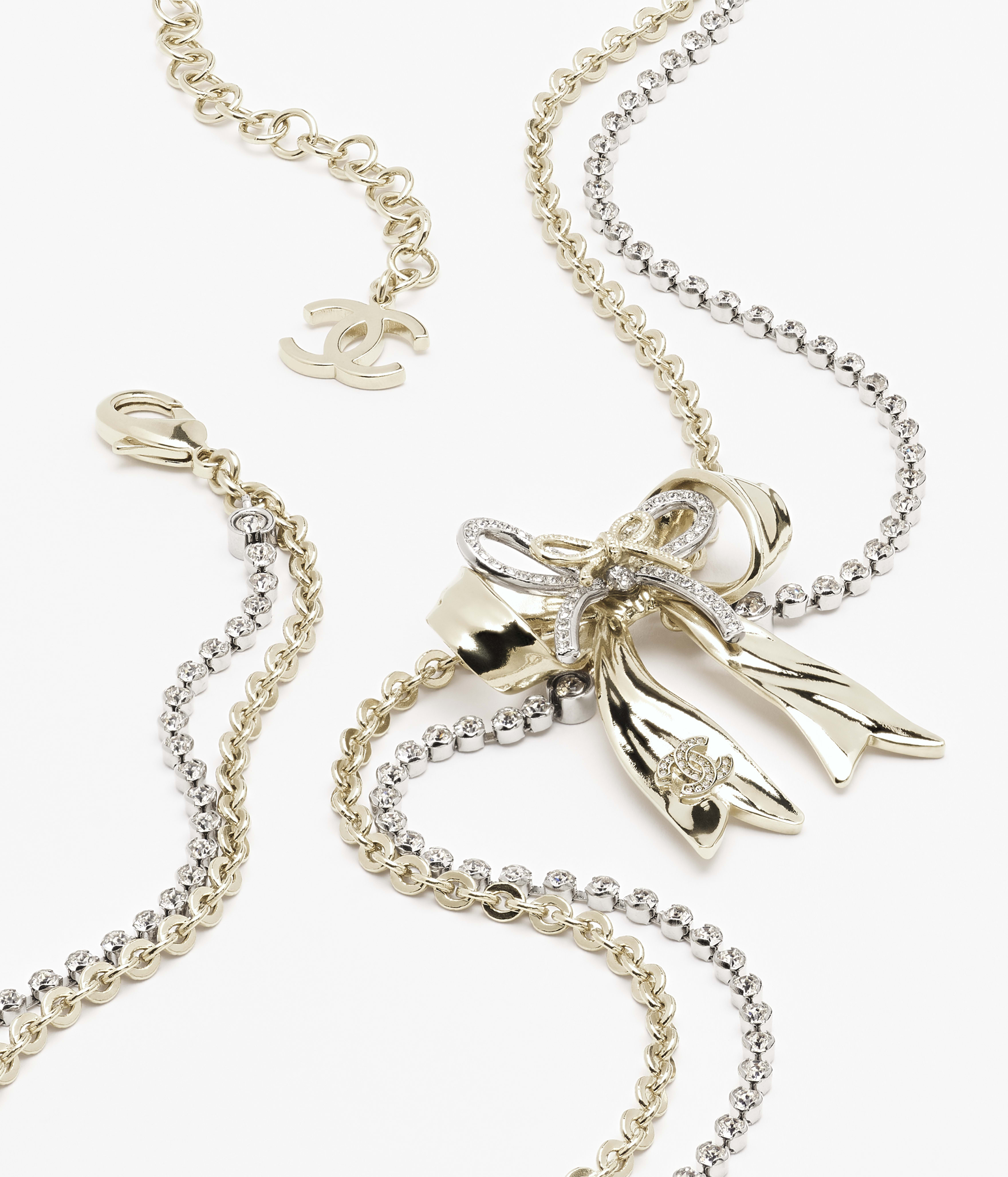 チェーンベルト - メタル & ストラス、シルバー、ゴールド