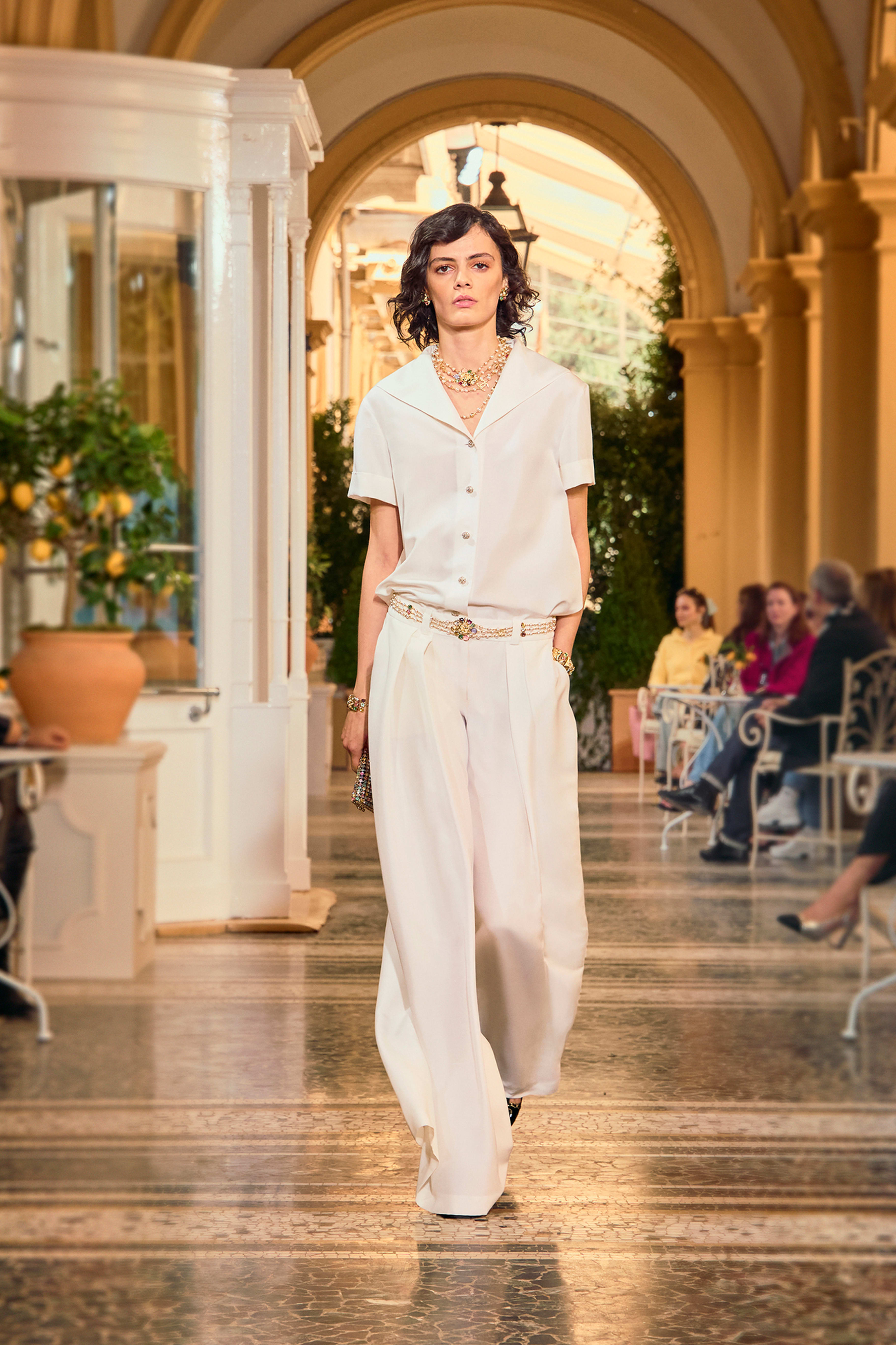 パンツ - シルク キャンバス、アイボリー — ファッション | CHANEL