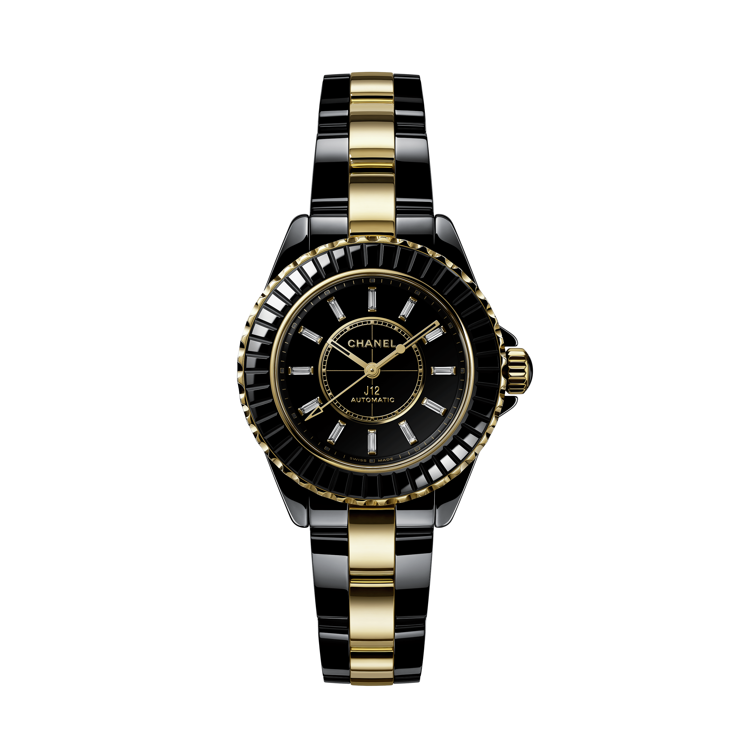 J12 Watch Caliber 12.2, 33 MM - Black ceramic | CHANEL
