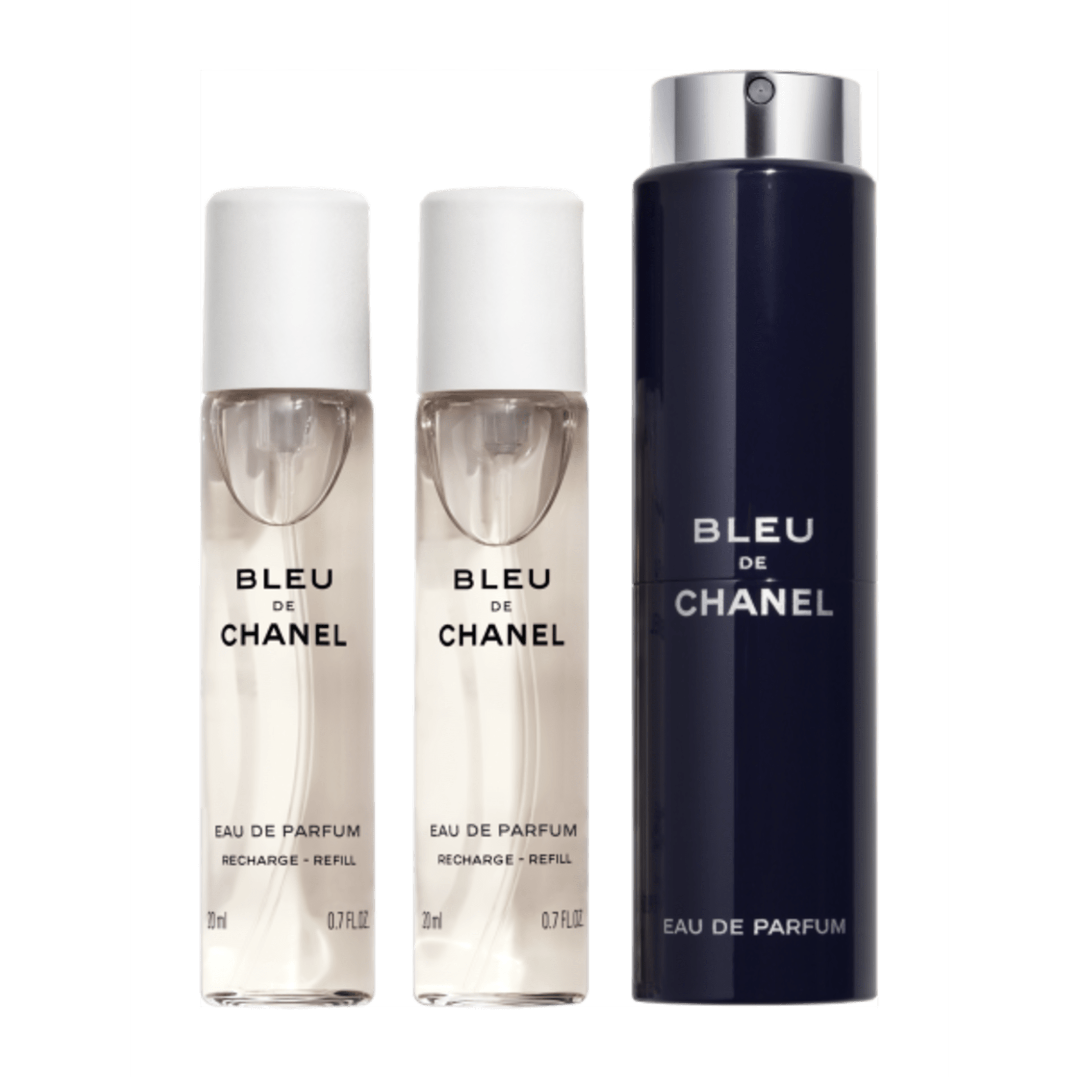 BLEU DE CHANEL Eau de Parfum Twist and Spray (EDP) - 3x0.7 FL. OZ