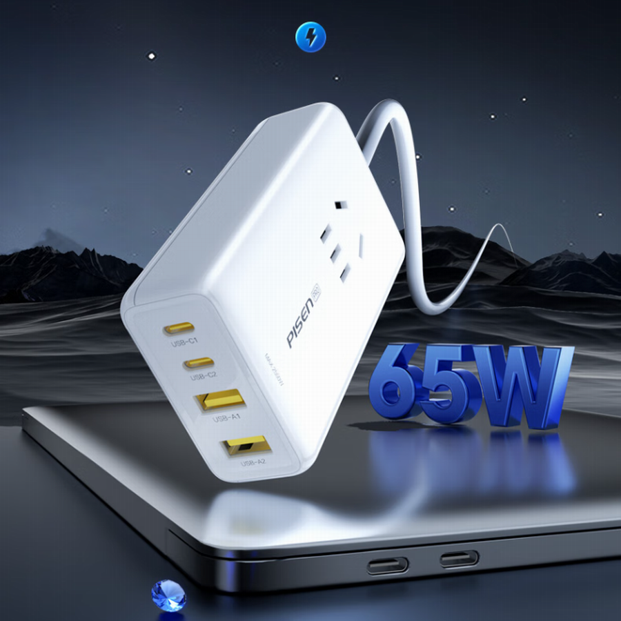 GaN Plus SiC | Pisen Launched 65W GaN Charging Station - Chargerlab