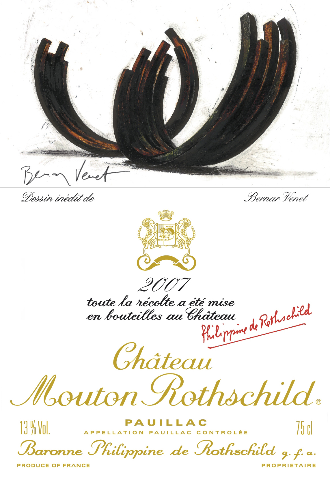 Mouton Rothschild 2007 - ベルナール・ヴネ