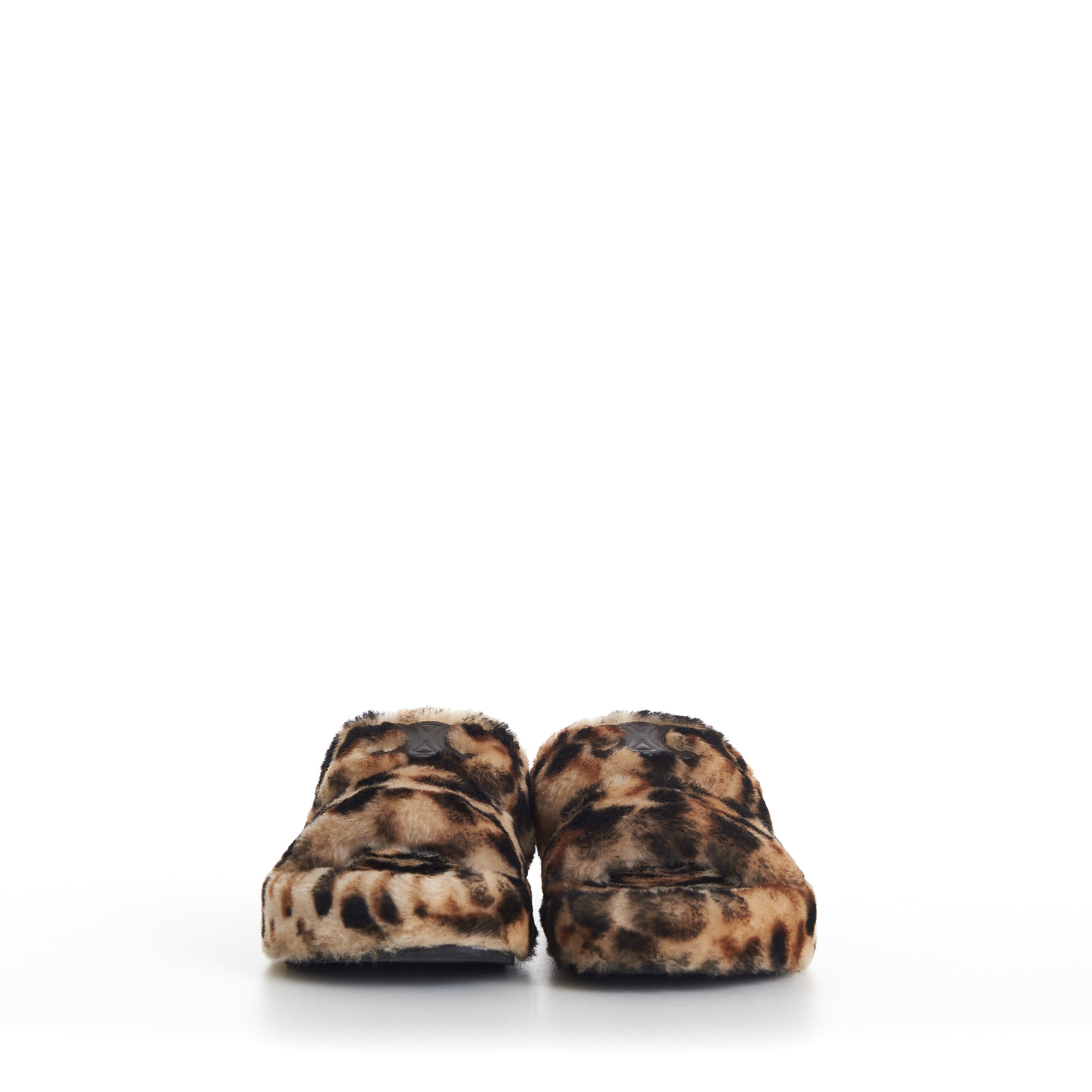 Shearling Fur Slide Sandals - Leopard Pattern – CHIIIQ