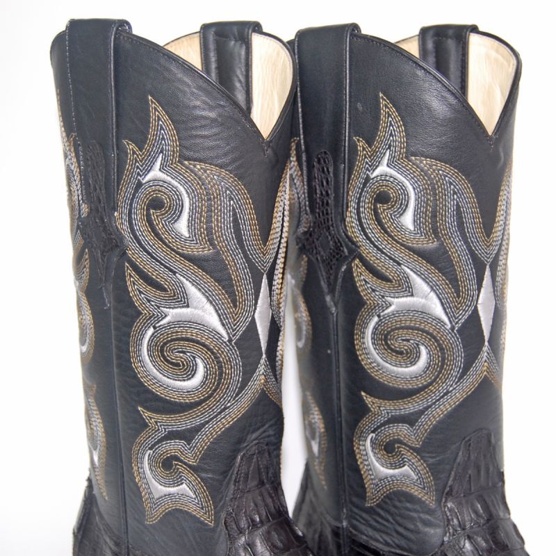 ブラックレザーウエスタンブーツ John West サイズ42革 26〜26.5 2026